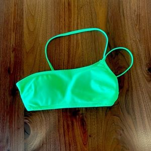 Aerie Bandeau Green Bikini Top